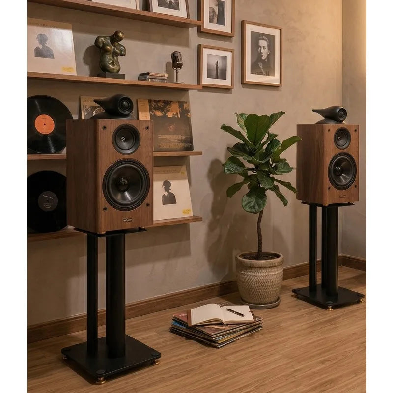 KYYSLB Nautilus 6 Inch Speaker T-63 80-120W Three-way Frequency Bookshelf Box Combination Speakers