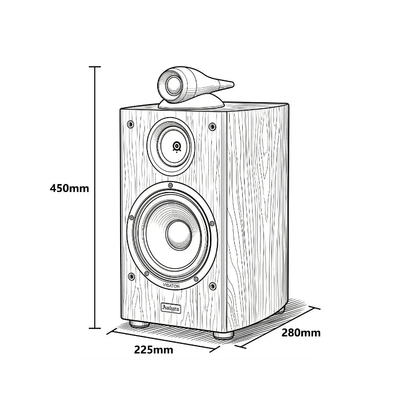 KYYSLB Nautilus 6 Inch Speaker T-63 80-120W Three-way Frequency Bookshelf Box Combination Speakers
