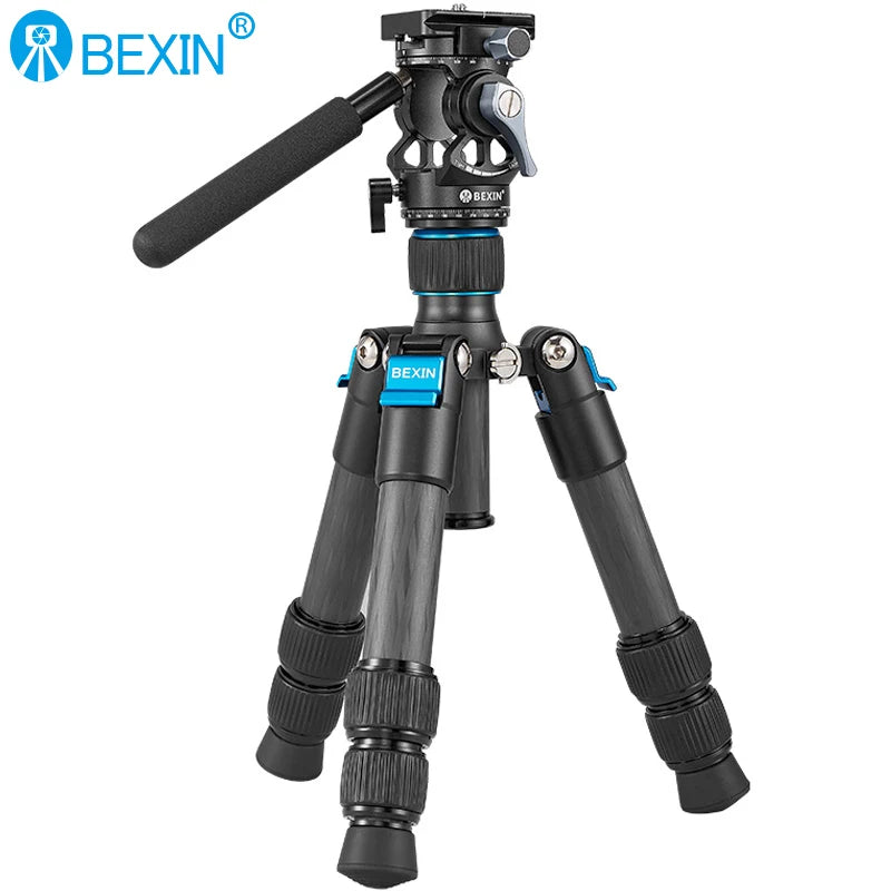 BEXIN Carbon Fiber Mini Tripod Extendable Feet Lightweight Compact Desktop Tripod for DSLR Camera Phone Magic Arm Accessories