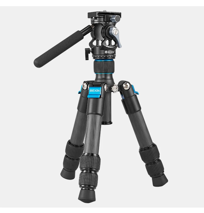 BEXIN Carbon Fiber Mini Tripod Extendable Feet Lightweight Compact Desktop Tripod for DSLR Camera Phone Magic Arm Accessories