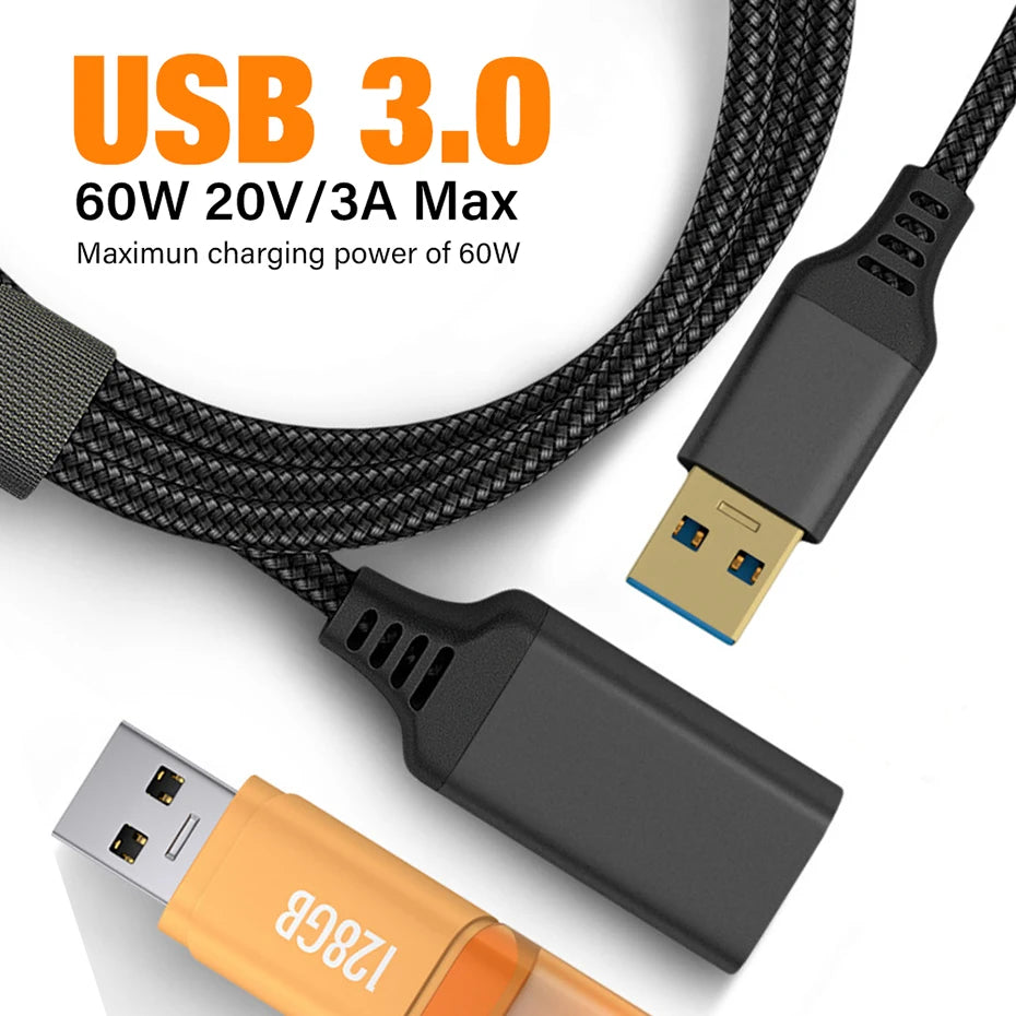 Gold plated High quality USB Extension Cable Type A Male to FeMale USB 3.0 Extender For Hard Disk Flash drive TV USB3.0 2M 3M 5M