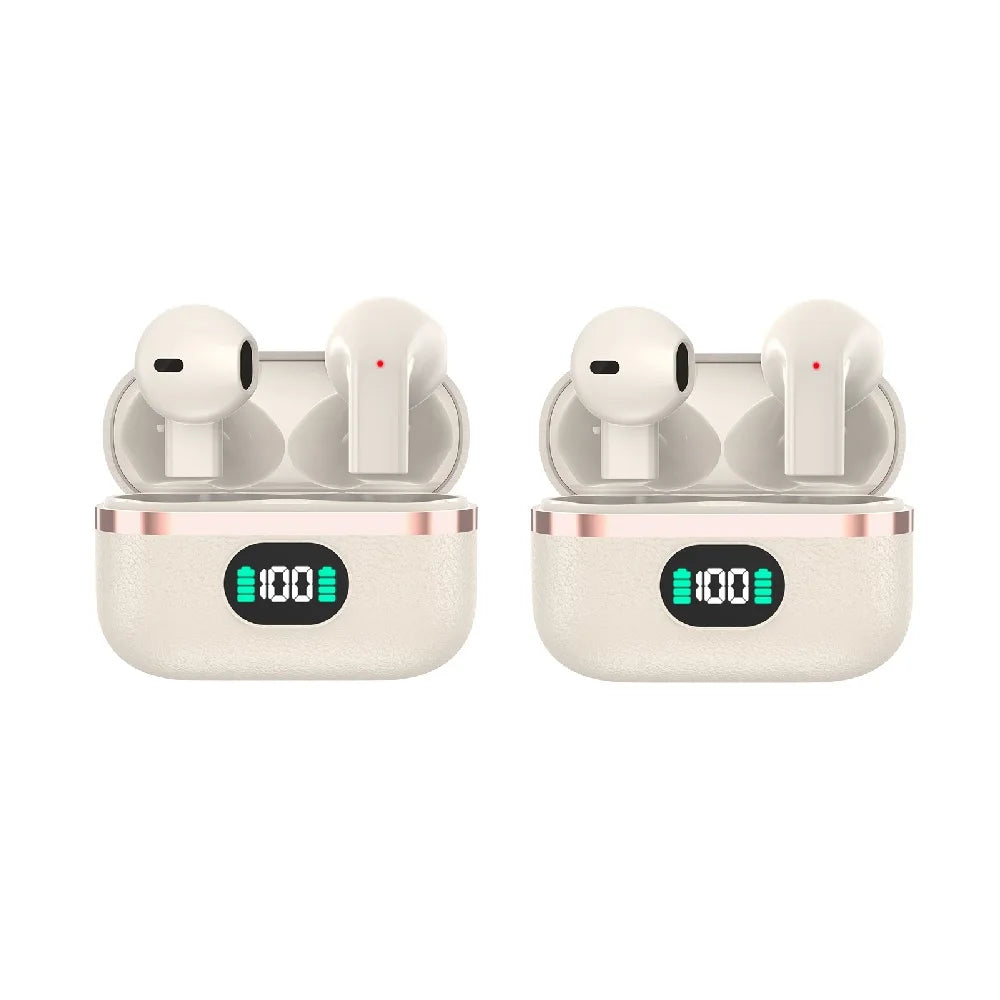 One Pair Wireless Earbuds Boasting Sleek Semi-in-ear Design Endurance Battery Display Bluetooth 5.3 Headphones for Active