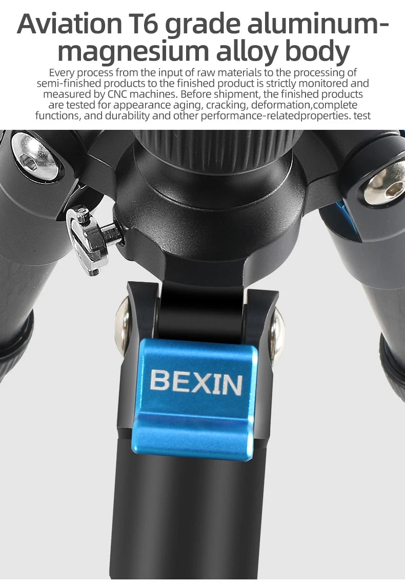 BEXIN Carbon Fiber Mini Tripod Extendable Feet Lightweight Compact Desktop Tripod for DSLR Camera Phone Magic Arm Accessories