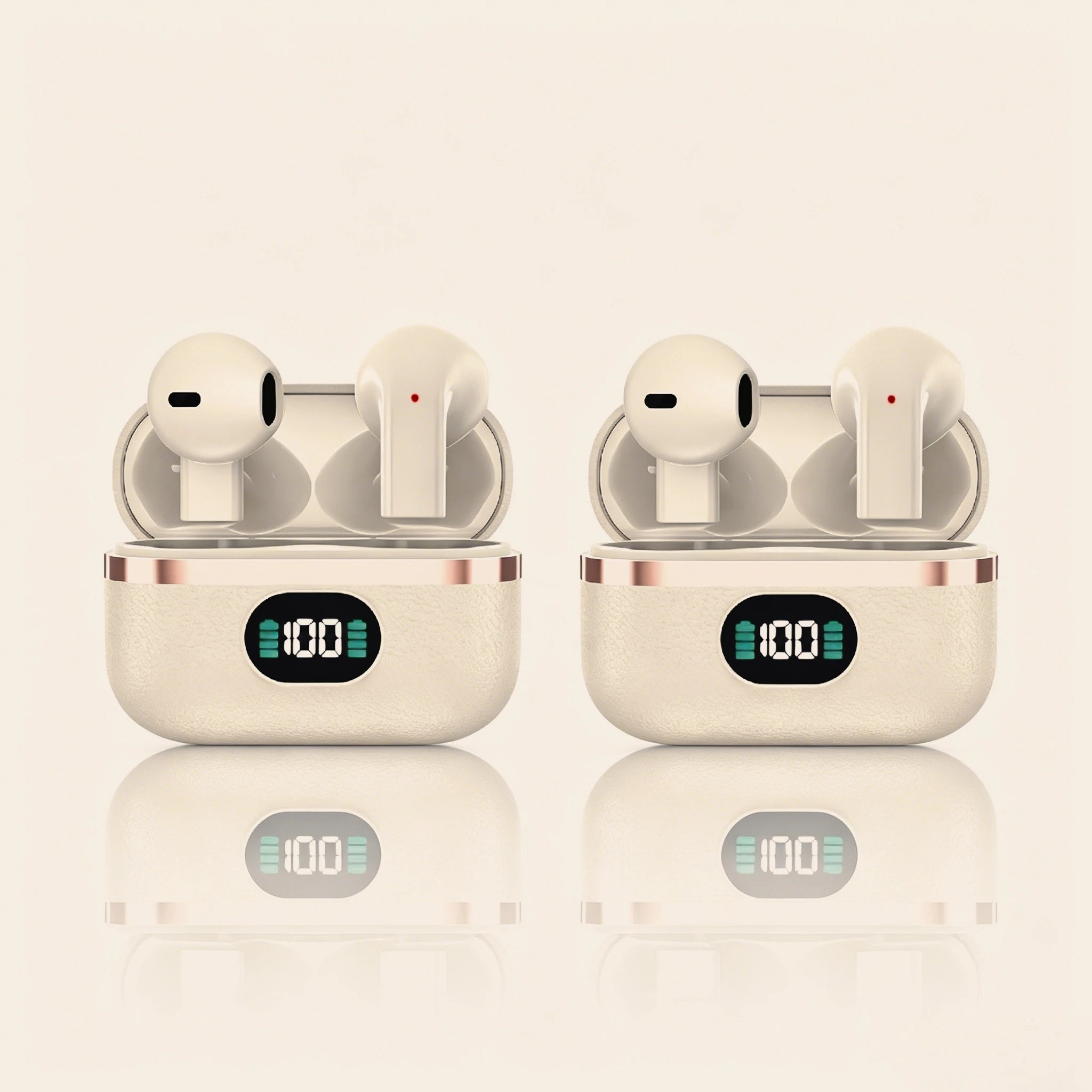 One Pair Wireless Earbuds Boasting Sleek Semi-in-ear Design Endurance Battery Display Bluetooth 5.3 Headphones for Active
